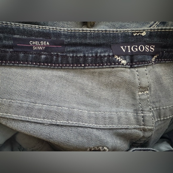 Vigoss Blue Ankle Cropped Jeans with Stretch - Picture 4 of 5